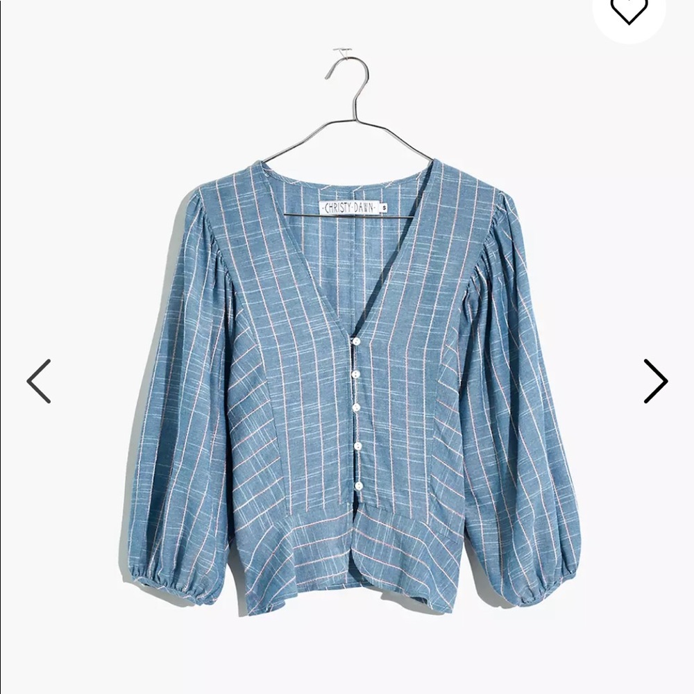New Madewell x Christy Dawn Striped Emmy Top